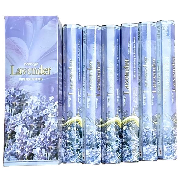 Naavya Lavender Incense Sticks 9 inch-6 Packs 120 sticks