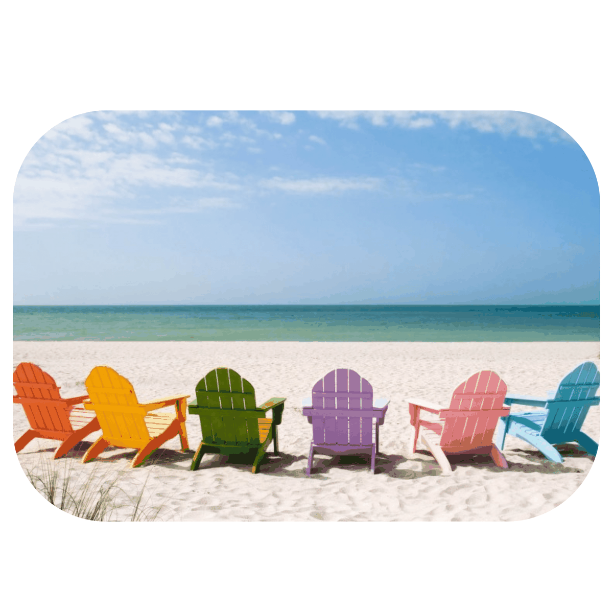 Colorful Beach Chairs Printed Mouse Pad | Shop Today. Get it Tomorrow ...