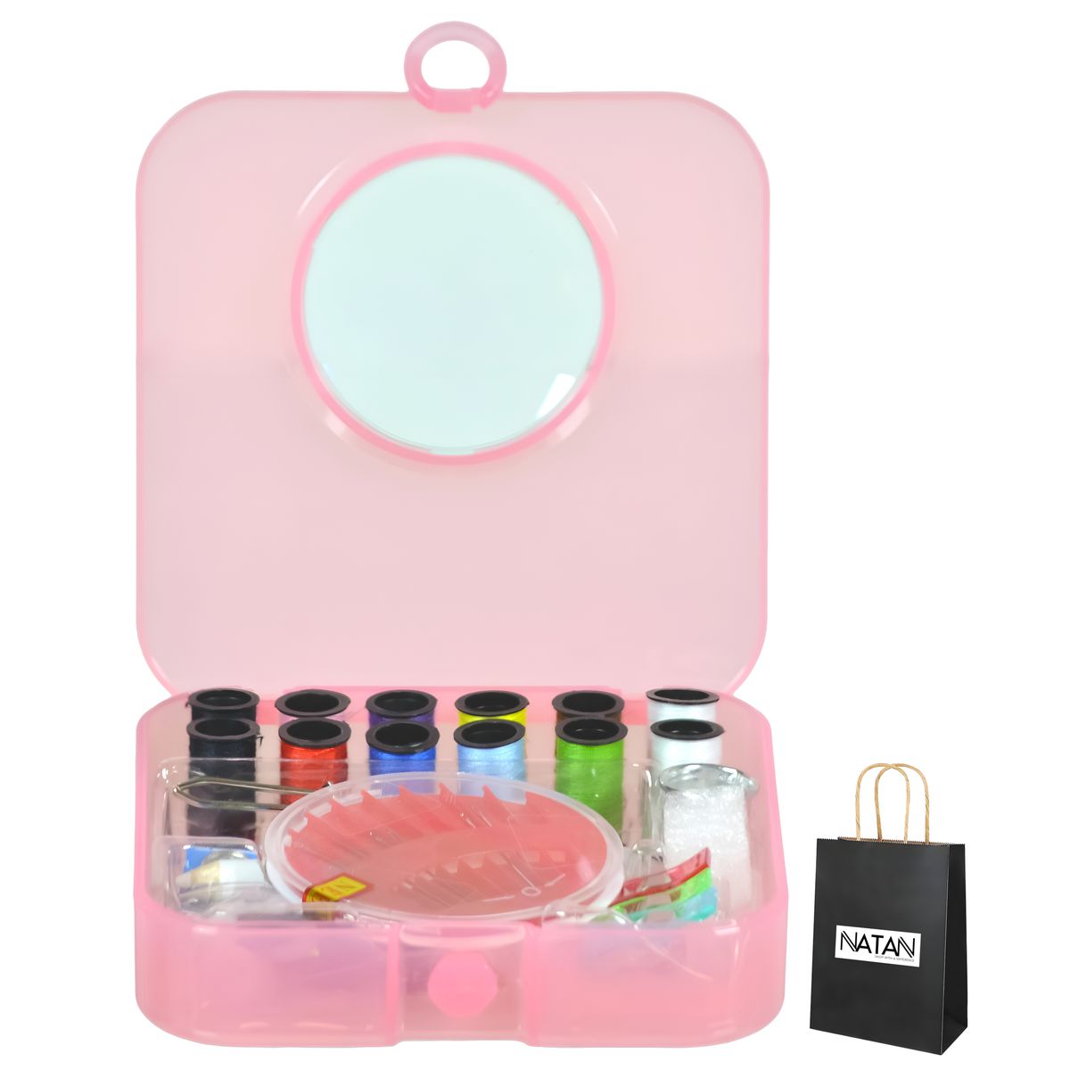 85Piece Insta-Sewing Kit with Magnifier Portable Set + Gift Bag NATAN ...
