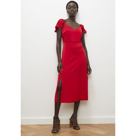 Women's flutter sleeve dress hotsell