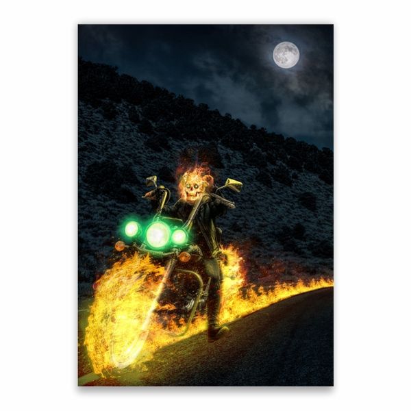 Ghost Rider Full Moon Poster - A1