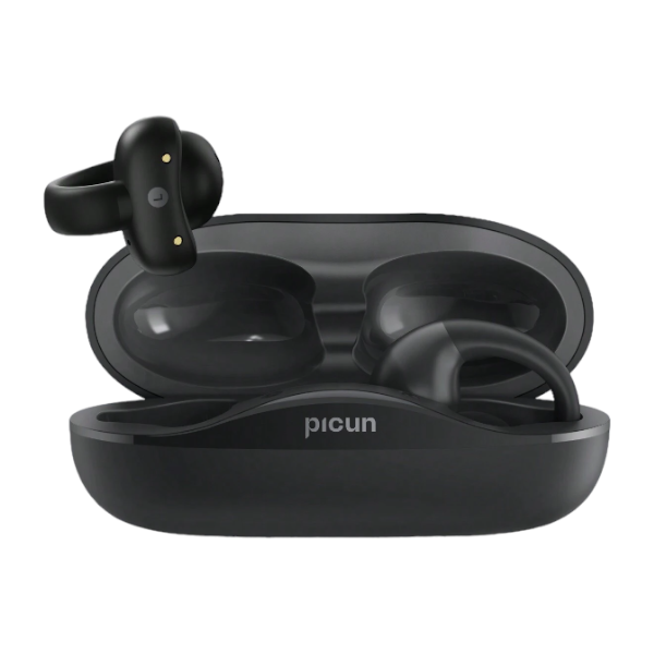 Picun - W6 - Waterproof Bone Conduction Wireless Earbuds With Mic - Black