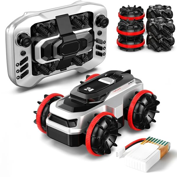 All In One Remote Control Car Mini 1 to 24 2.4G 4WD Amphibious Toy Car Gift