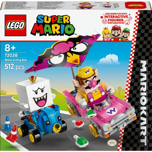 LEGO® Super Mario™: Mario Kart™ – Wario &amp; King Boo Figures and 2 Karts 72038