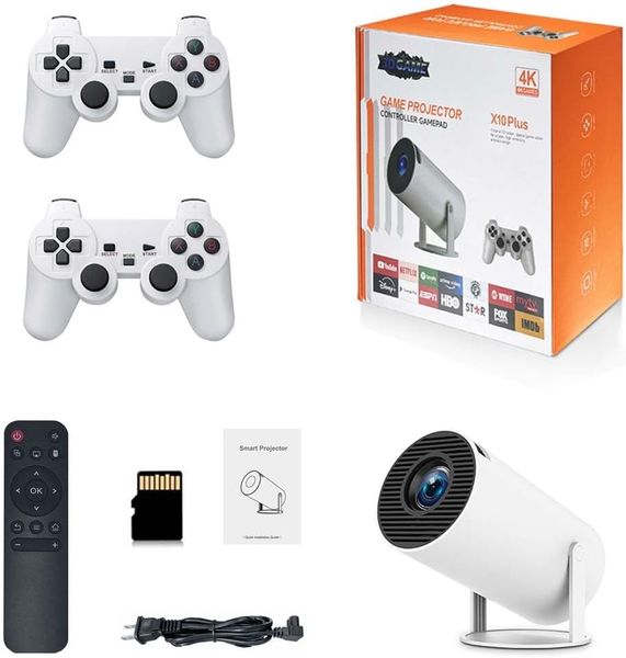 4K HD Retro Game Projector with Wireless Controllers