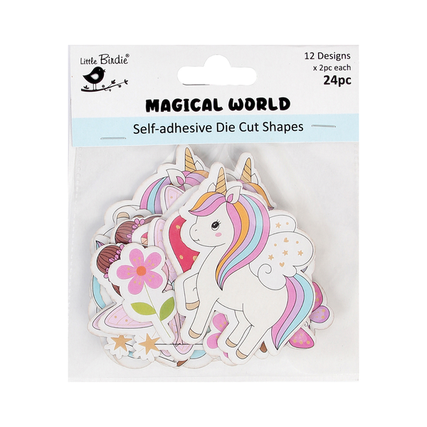 Self - Adhesive Die Cut Shapes - Magical World - 24 Piece