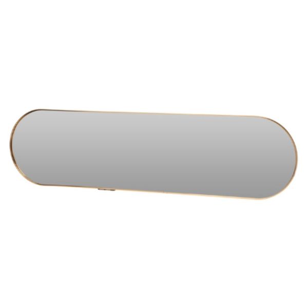 Oval Framed Gold Mirror - Rounded Corners - 115x30x1.5cm