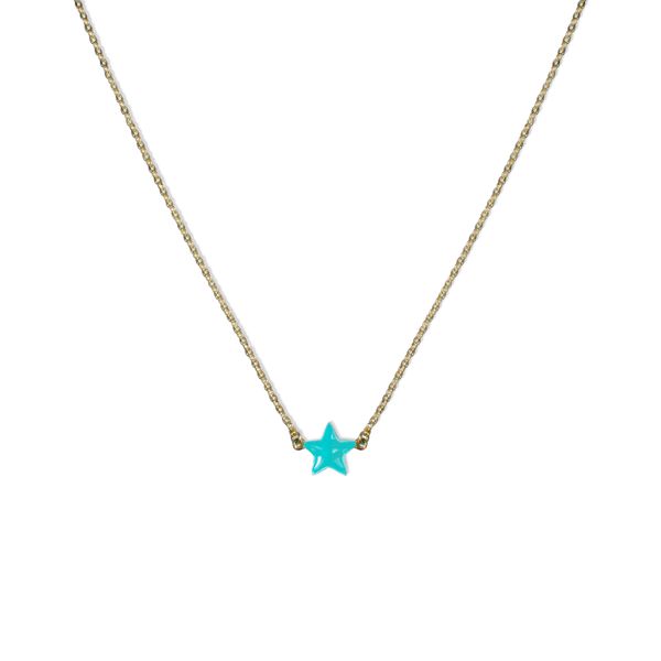 Hoops Le Stelle 925 Enamelled Silver and Gold Plated Pendant Necklace