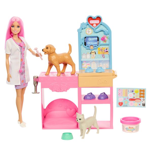 Barbie Fast Cast Veterinarian Clinic Doll And Accessories