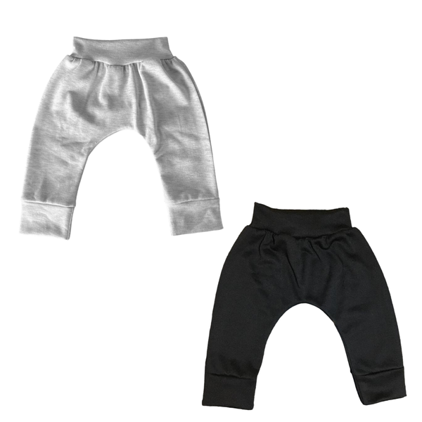 Mix and Match Balloon Pants - Grey &amp; Black