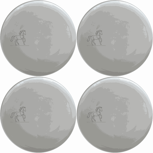 Year of Fire Horse Dinner Plate Set of 4