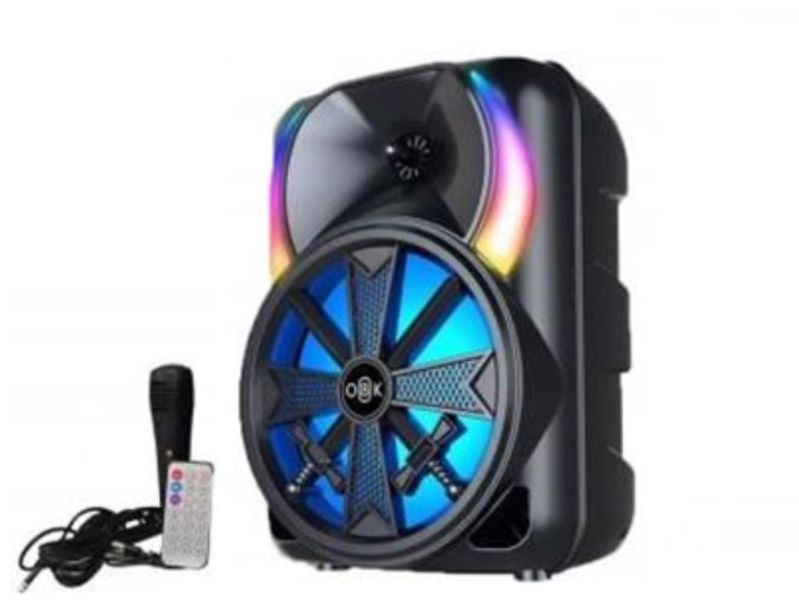 Wireless Karaoke Speaker (Crossed Swords Design) with Mic- Black