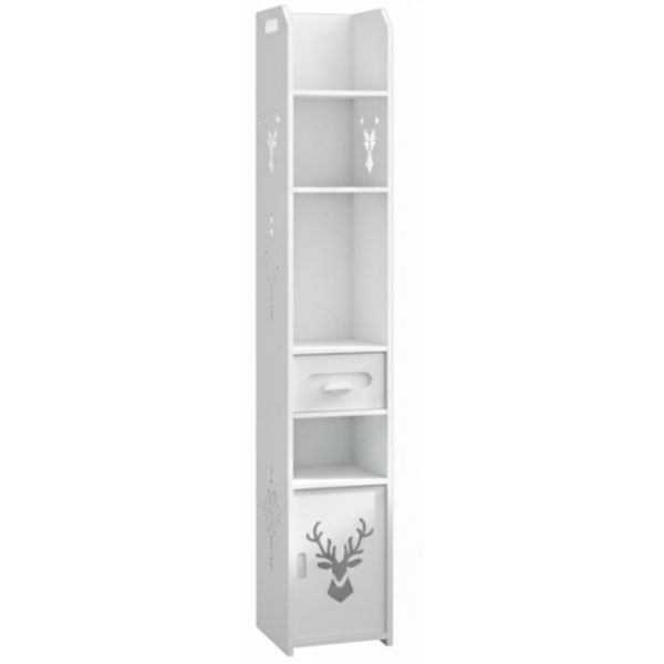 Multilayer Bathroom Storage Organizer Corner Cabinet Tissue Box &amp; Trash Can