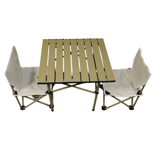Outdoor Folding Table and 2 Chair Set Portable Camping Picnic Garden