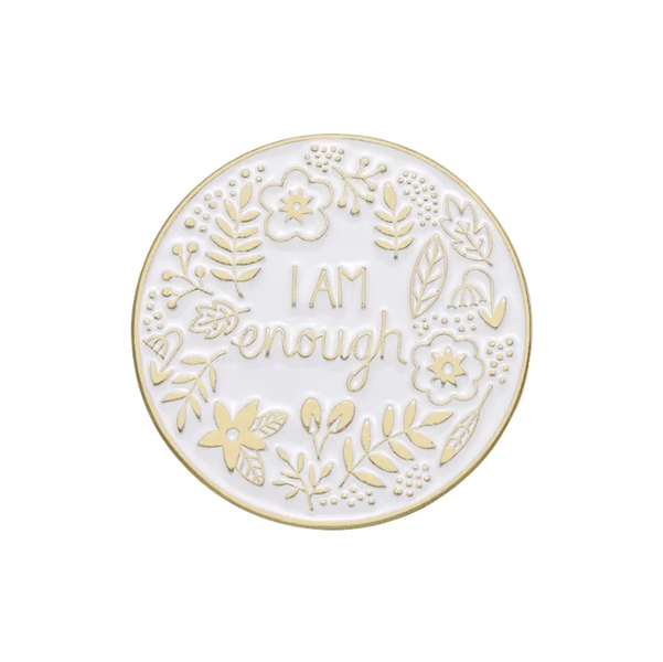 Inspirational I Am Enough Brooch For Women