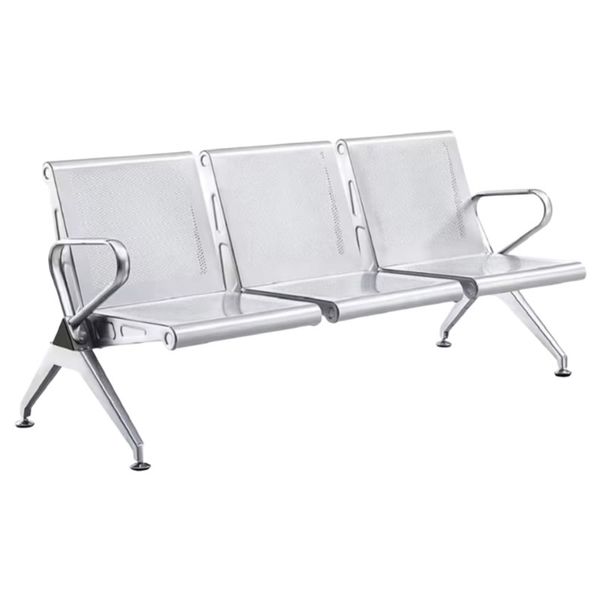 176 x 63 x 106 cm 3-Seater Steel Waiting Room Office Bench GY-G6301