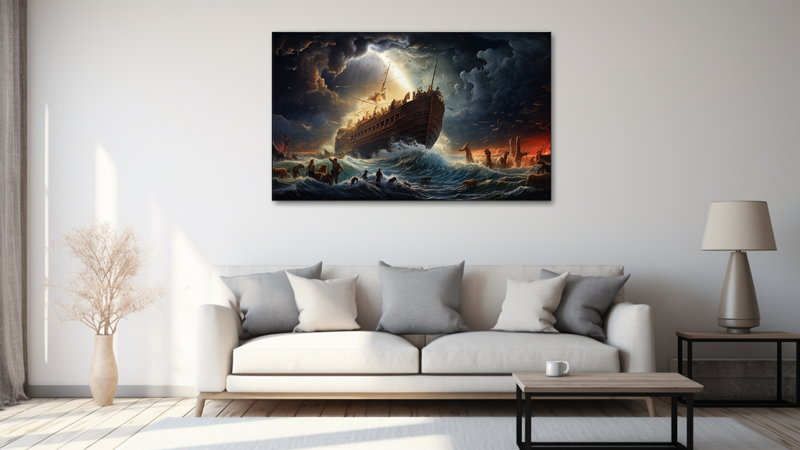 Canvas Wall Art - Noah's Ark Illustrate - HD0253