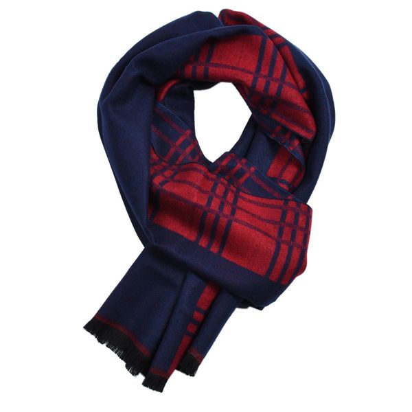 Winter Fashion Classic Men's Colour-Matching Plaid Imitation Cashmere Scarf