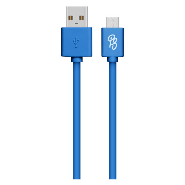 Pro Bass Power series Boxed round Micro USB Cable- Blue