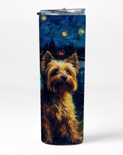 YORKSHIRE TERRIERS 20oz Insulated Skinny Tumbler Sublimation With Straw 048