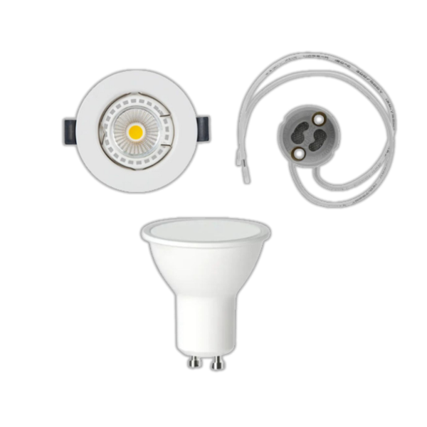 WHL&amp;E 3 Piece White Downlight Fitting Kit