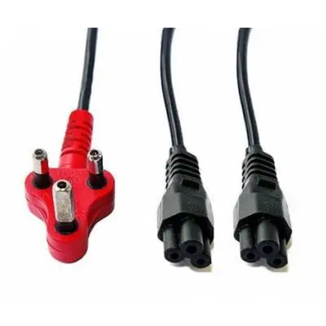 SA 3 Pin Plug to Dual Cloverleaf IEC C5 Power Cable Splitter 2 Way Image