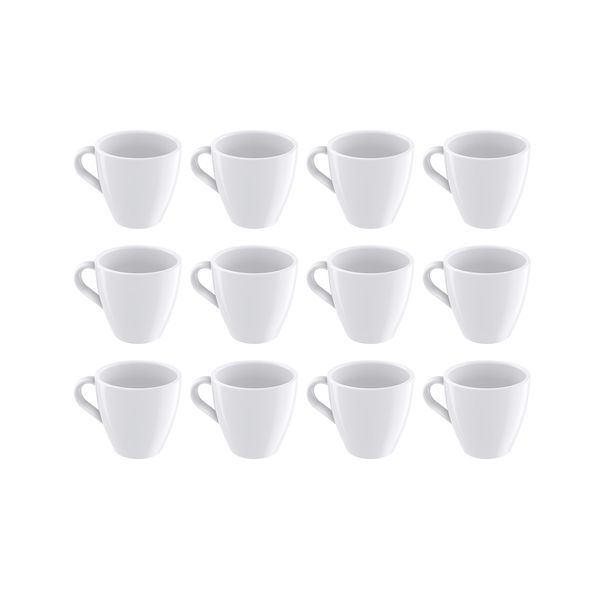 Tramontina 200ml Paola Porcelain Cappuccino Cups- Set of 12