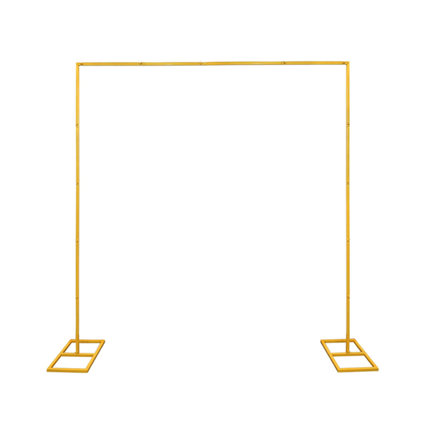2.5x2.5m Gold Square Backdrop Stand Event Arch Frame Christmas Wedding