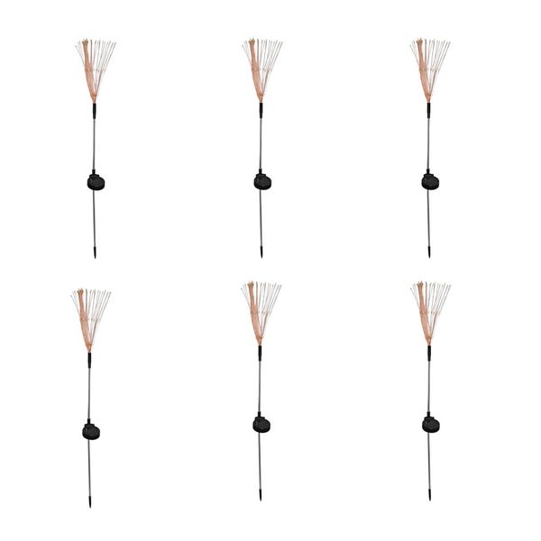 Set Of 6 White Outdoor Decorative Starlight Solar Lights