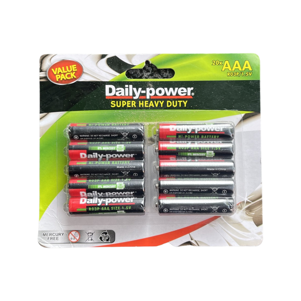 AAA Daily Power batteries (Pack of 20)