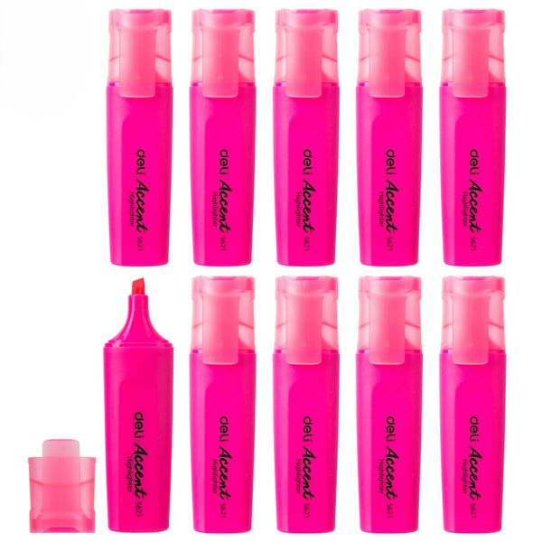 DELI Highlighters Pink - 10pcs