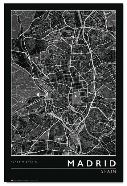Madrid City (Map) Poster
