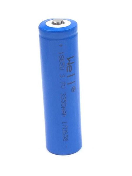 Well Industrial Li-ion Terminal Rechargable Battery with 18650 3.7V 3350mAh