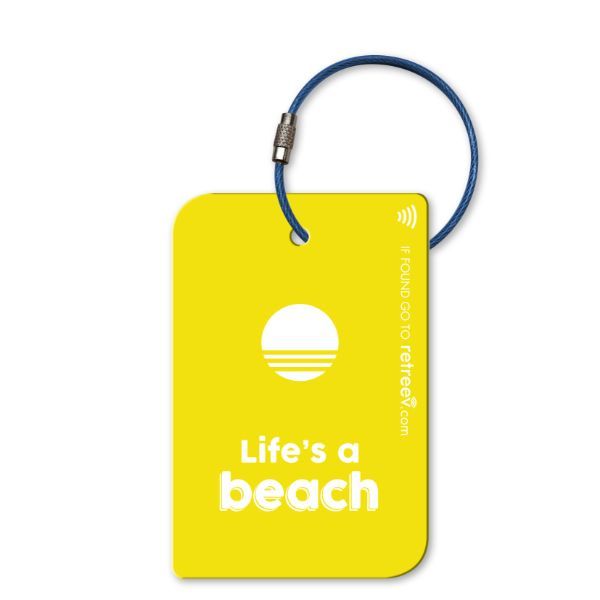 Retreev Smart NFC &amp; QR Code Luggage Tag: Secure Bag Retrieval - Beach