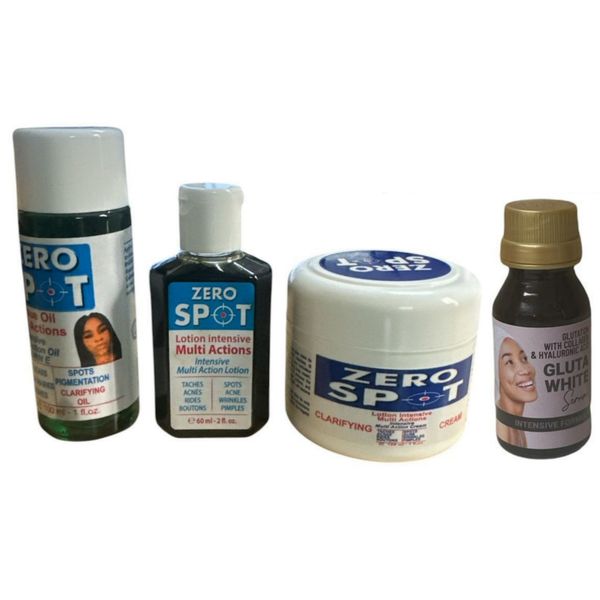 Zero Spot Lotion, Cream , Tissue Oil with Glutathione Serum
