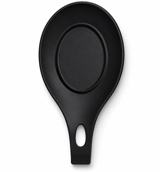 Silicone Spoon Rest Kitchen Utensil Holder Black