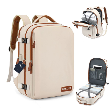 Topika - Travel Backpack Large Capacity, Expandable Oxford Laptop Backpacks Image