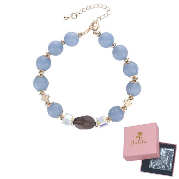 Jolita Natural Blue Angel Bracelet with Austrian Crystal-SL0036