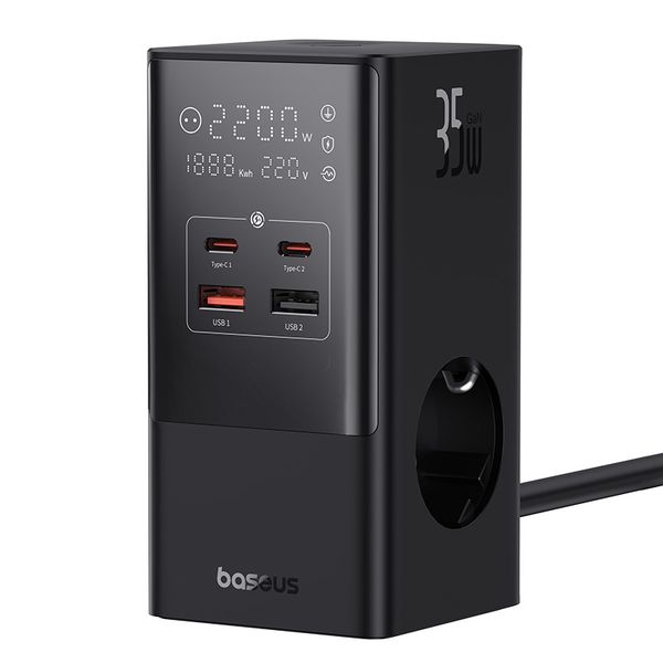 Baseus PowerCombo 35W Tower Digital PowerStrip