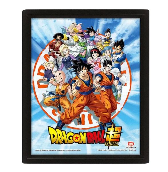 Dragon Ball Z (Levels Increased) Framed 3D Lenticular Poster (25cm x 20cm)