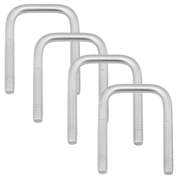 M8 304 Stainless Steel U-Bolts Fastener Set of 4 - 50mm
