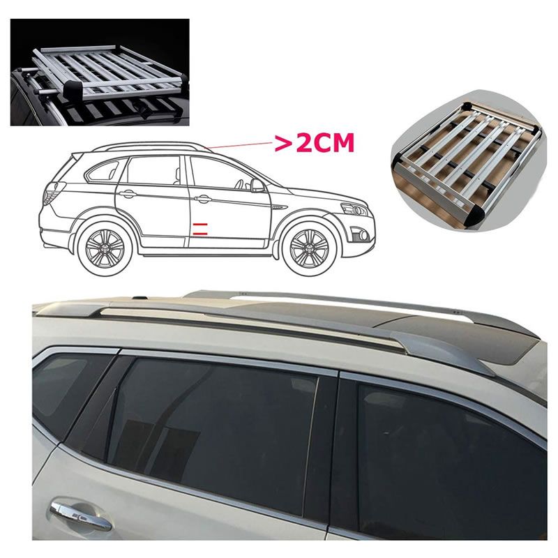 Aluminum Alloy 160*120cm Double Deck Car Roof Rack Suv