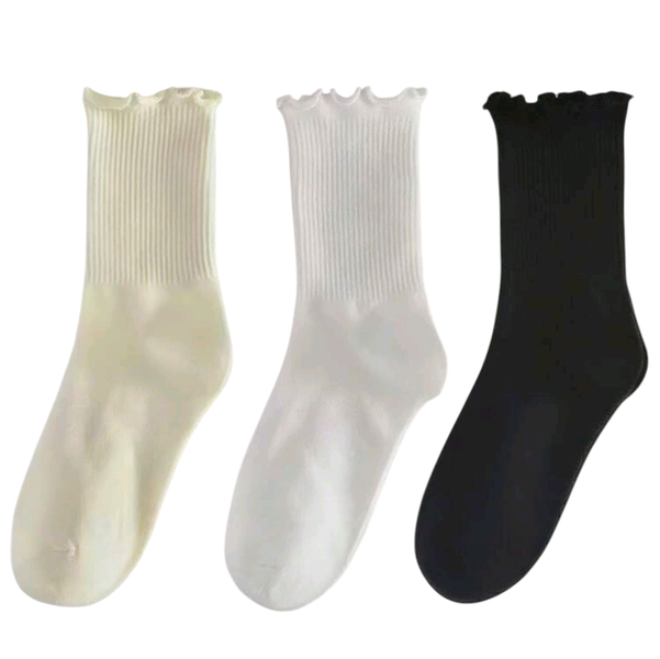 3 Pairs Women's Mid-Length Autumn &amp; Winter Socks