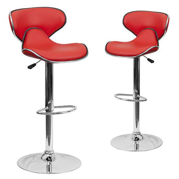 2 Pack Arn Bar Stool -Red