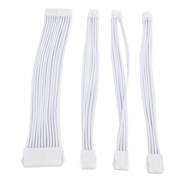 30cm Nylon PC Extension Cable White
