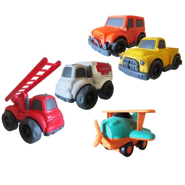 Bioplastic Plane, Cars &amp; Emergency Vehicles Toy Set