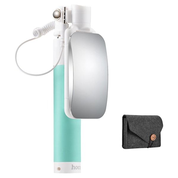 Optic Blue Magic Modern Mirror Selfie Stick and Accessory organizer Pouch