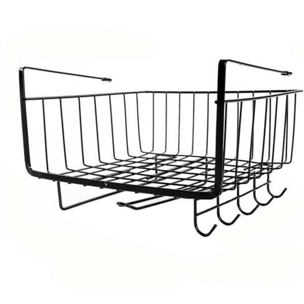 Under Shelf Basket Kitchen Cupboard Hanging Basket Organizer