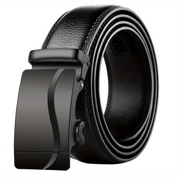 Men Belts Automatic Buckle Belt PU Leather High Quality Men Strap Casual