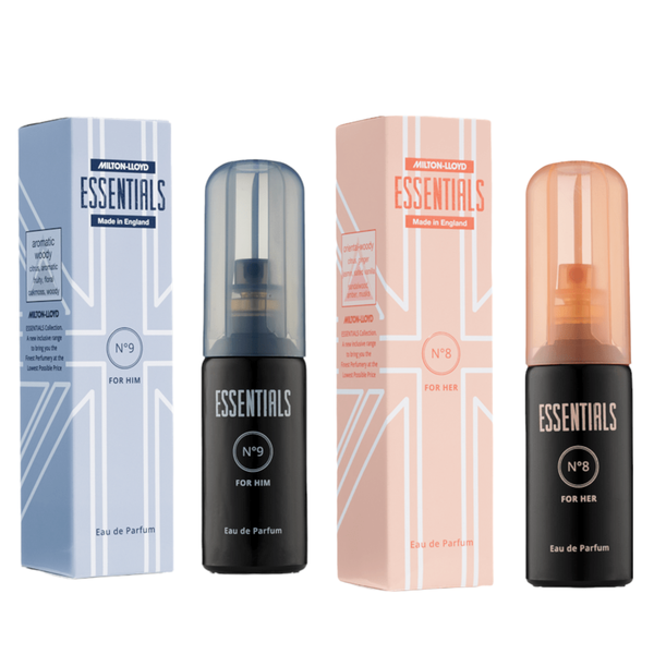 Milton-Lloyd Essentials No 8 &amp; 9 - Fragrance Spray for Him and Her - Set